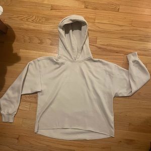 Women’s Abercrombie Cream Cutoff Hoodie